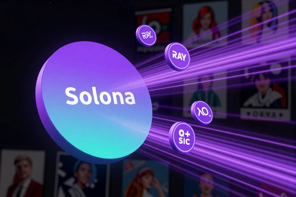 Solana SPL token ecosystem showing high-speed DeFi and NFT support with VEXA Wallet